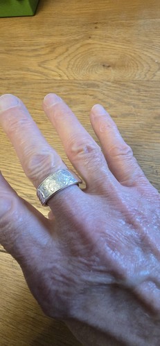 Silver plated cake fork ring - silver,