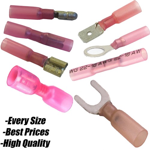 Red heat shrink terminals ring - heat,
