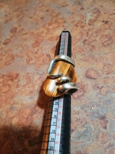 Artistic fork ring - ring, tigers